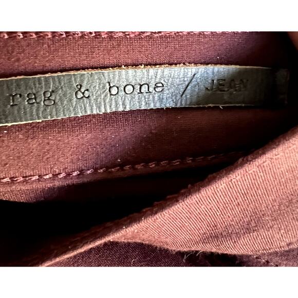 Rag & Bone Jeans Pants W1503C0369BUR Burgundy Women 25 Straight Leg Designer - Picture 4 of 14